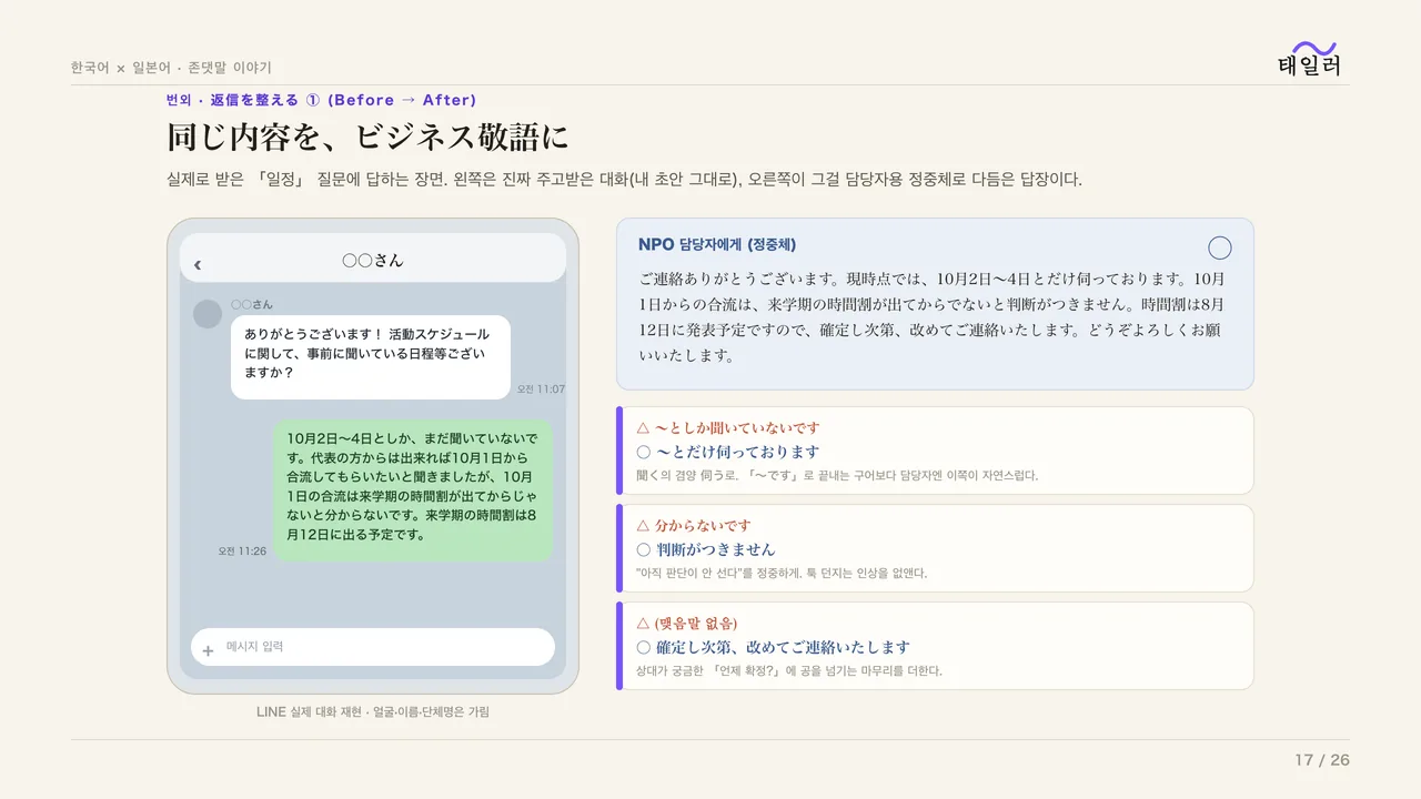 1강 교안 — 返信을 정중체로